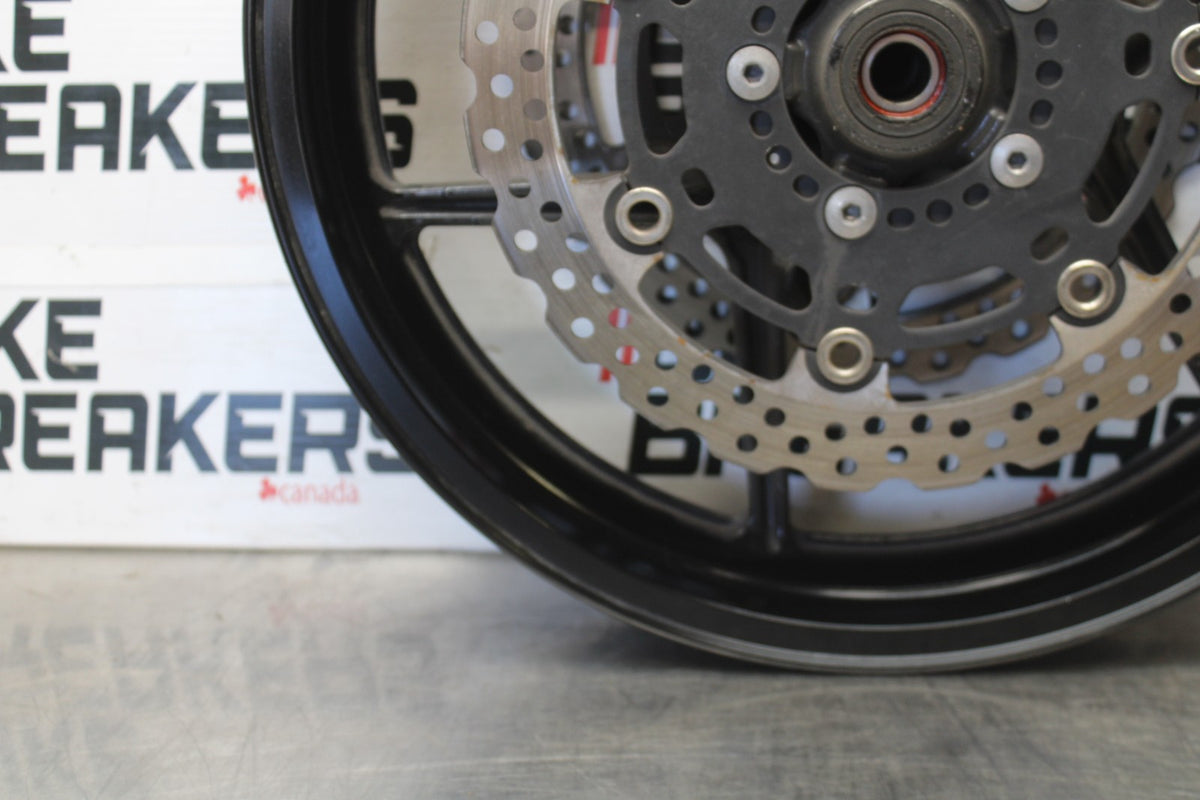 12 KAWASAKI NINJA 650 EX650E FRONT WHEEL FRONT RIM & ROTORS