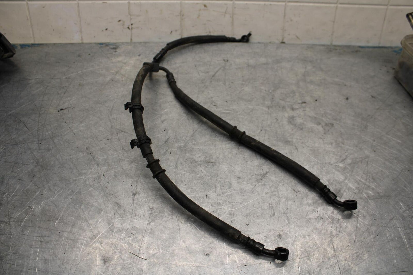 11-15 KAWASAKI ZX1000R FRONT BRAKE CALIPER HOSES LINES BB445