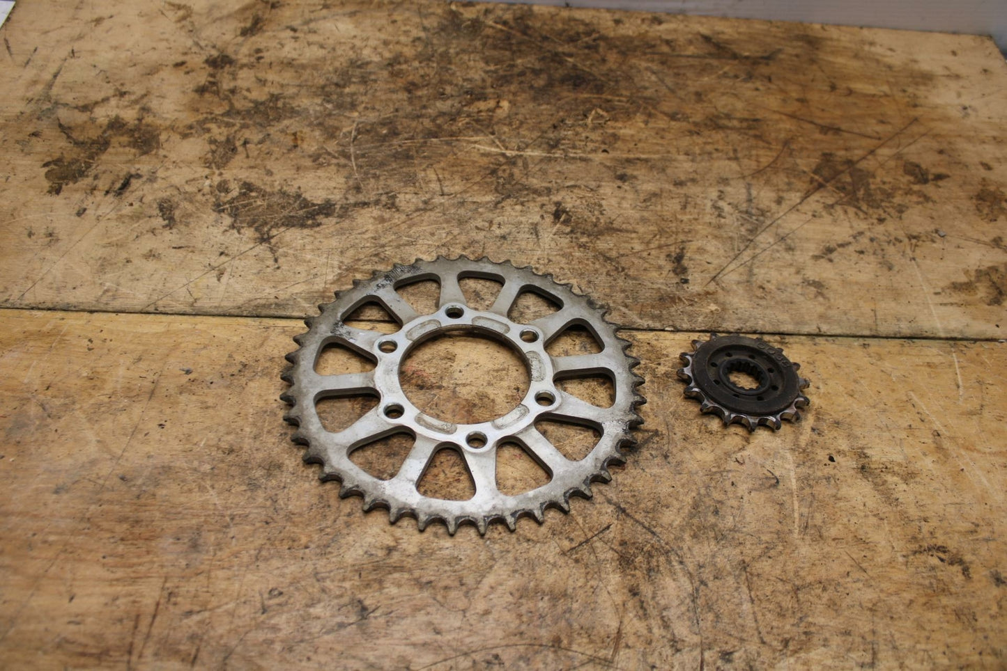 13-18 KAWASAKI NINJA ZX6R REAR BACK SPROCKET W FRONT SPROCKET BB342