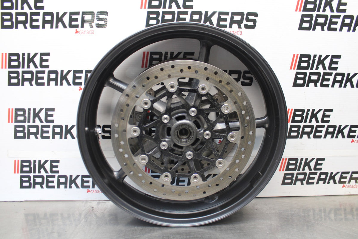 12 TRIUMPH STREET TRIPLE R FRONT WHEEL FRONT RIM & ROTORS BB914