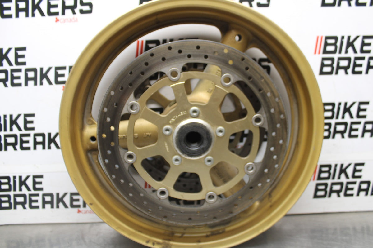 97-00 SUZUKI GSXR600 SRAD FRONT WHEEL FRONT RIM & ROTORS BB921