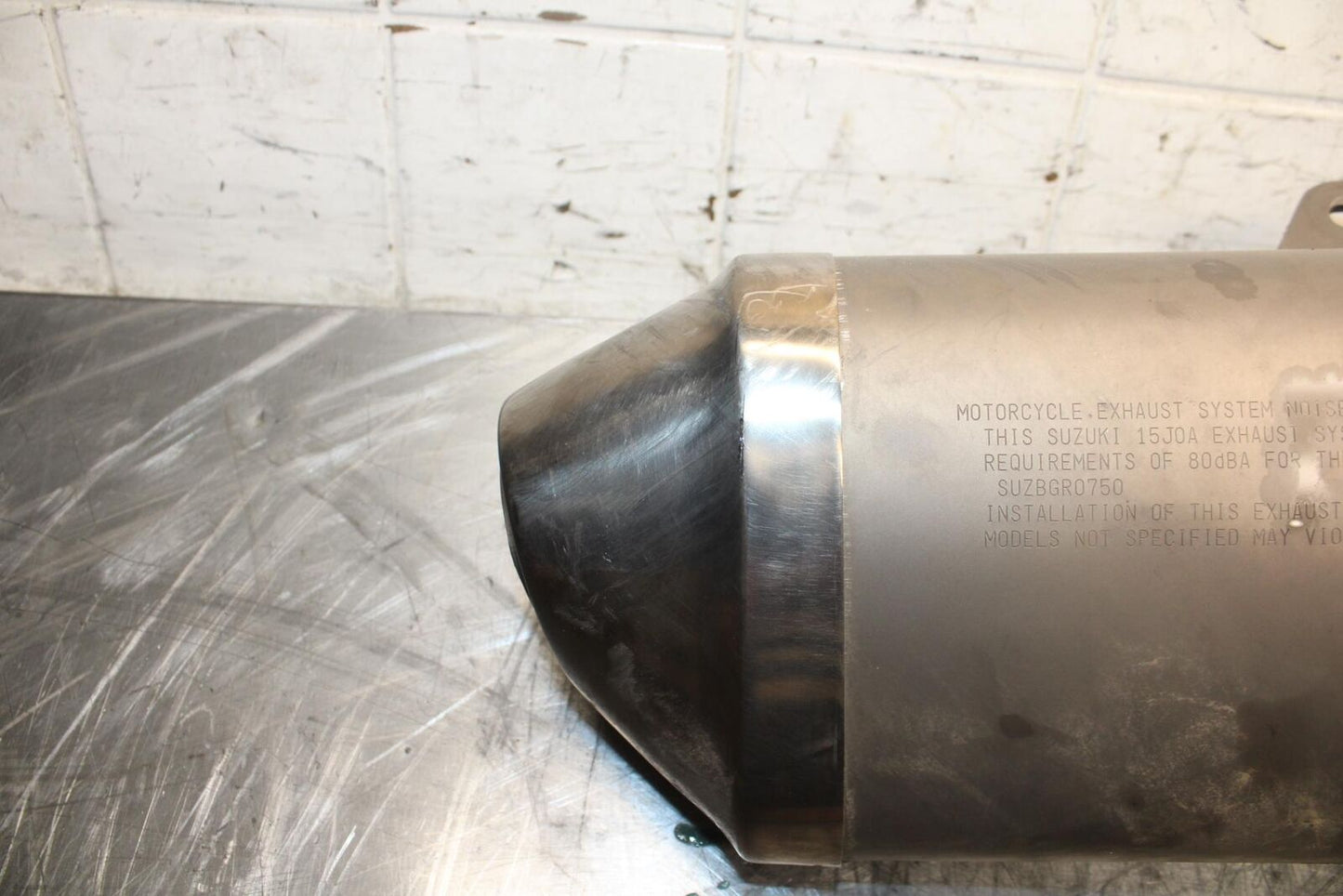 11-21 SUZUKI GSXR750 EXHAUST PIPE MUFFLER SLIP ON CAN SILENCER BB492