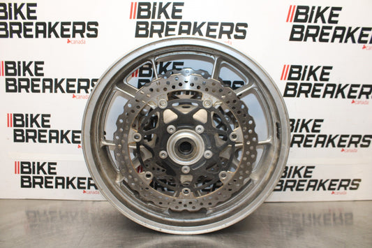 09 KAWASAKI CONCOURS 14 ZG1400B FRONT WHEEL FRONT RIM & ROTORS BB875