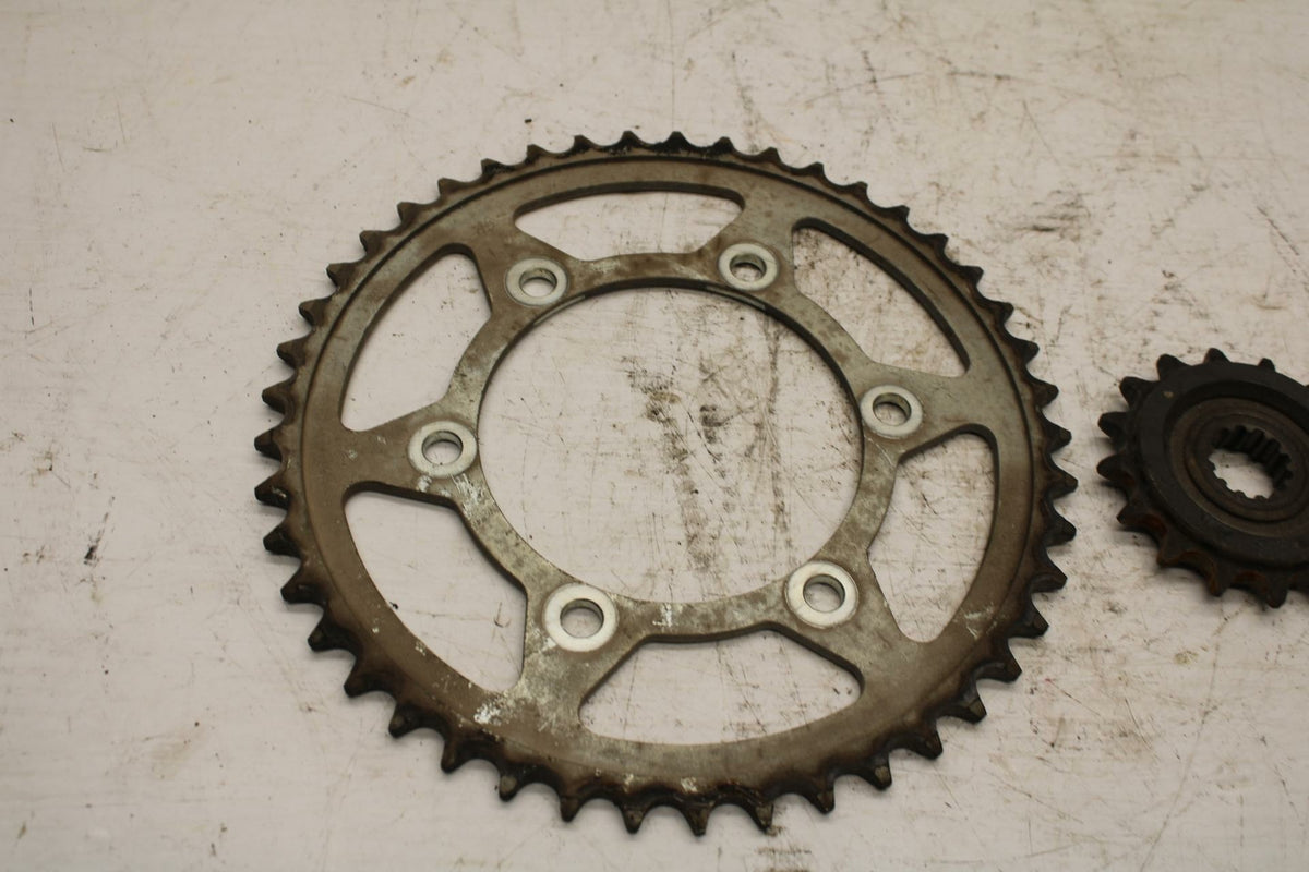 08-17 YAMAHA YZF R6 REAR BACK & FRONT SPROCKET BB354