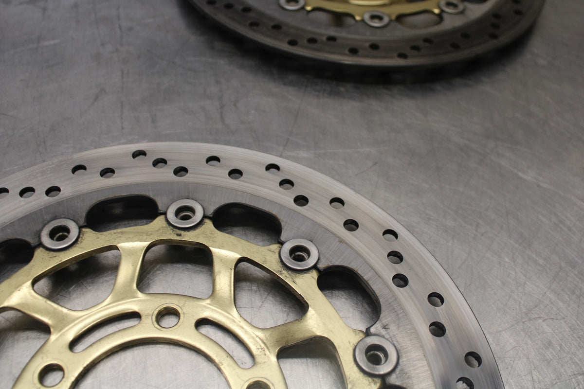 05-08 TRIUMPH SPEED TRIPLE 1050 FRONT LEFT RIGHT BRAKE ROTORS DISCS BB933