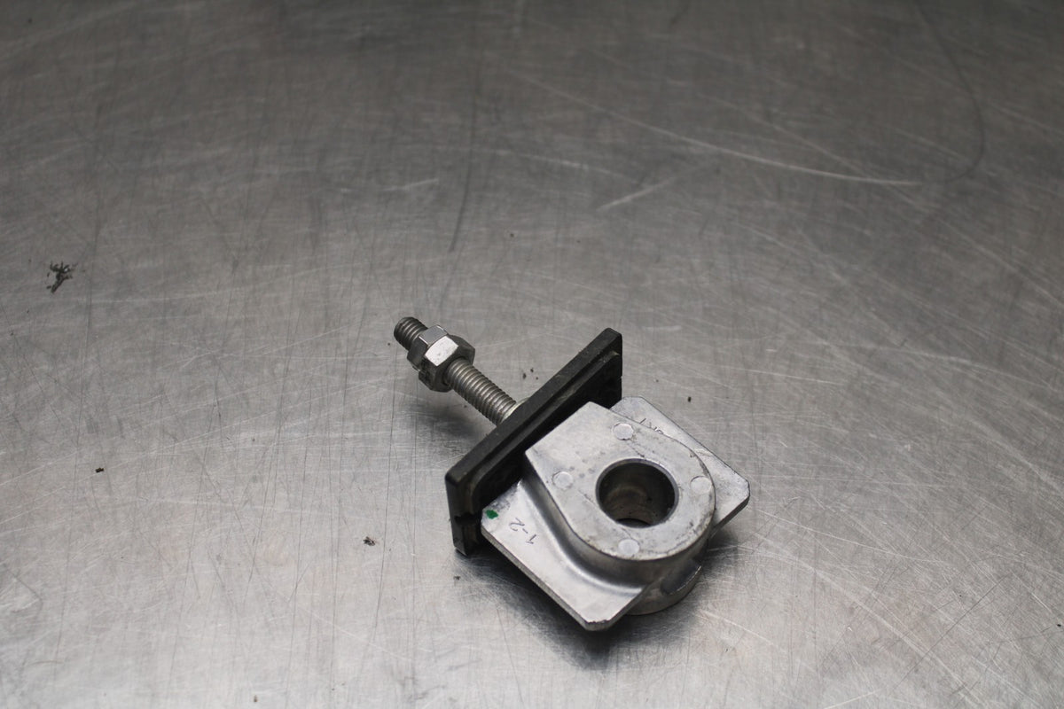 18-26 KAWASAKI Z400 SWINGARM CHAIN TENSIONER ADJUSTMENT BRACKETS  BB852