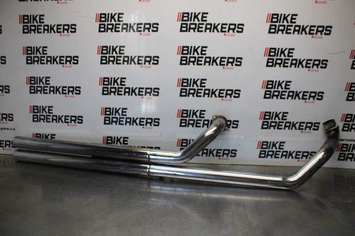 08 YAMAHA V STAR 1100 XVS1100AW CLASSIC COBRA FULL EXHAUST PIPE BB916