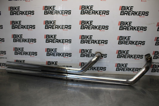 08 YAMAHA V STAR 1100 XVS1100AW CLASSIC COBRA FULL EXHAUST PIPE BB916