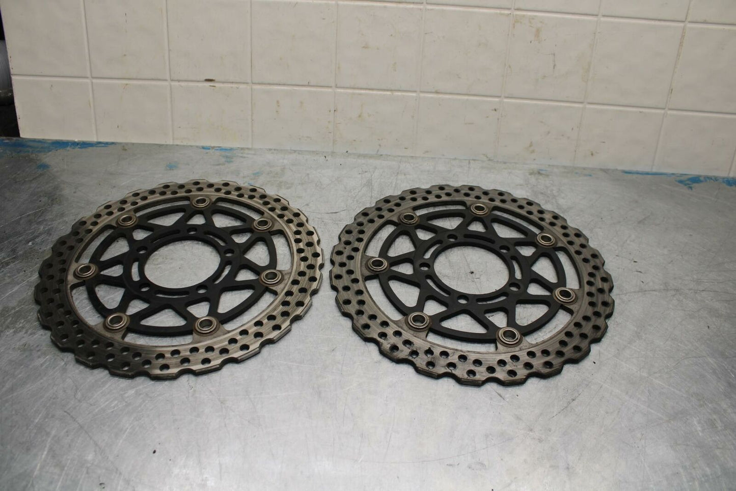 10-13 KAWASAKI Z1000 FRONT LEFT RIGHT BRAKE ROTORS DISCS  BB421