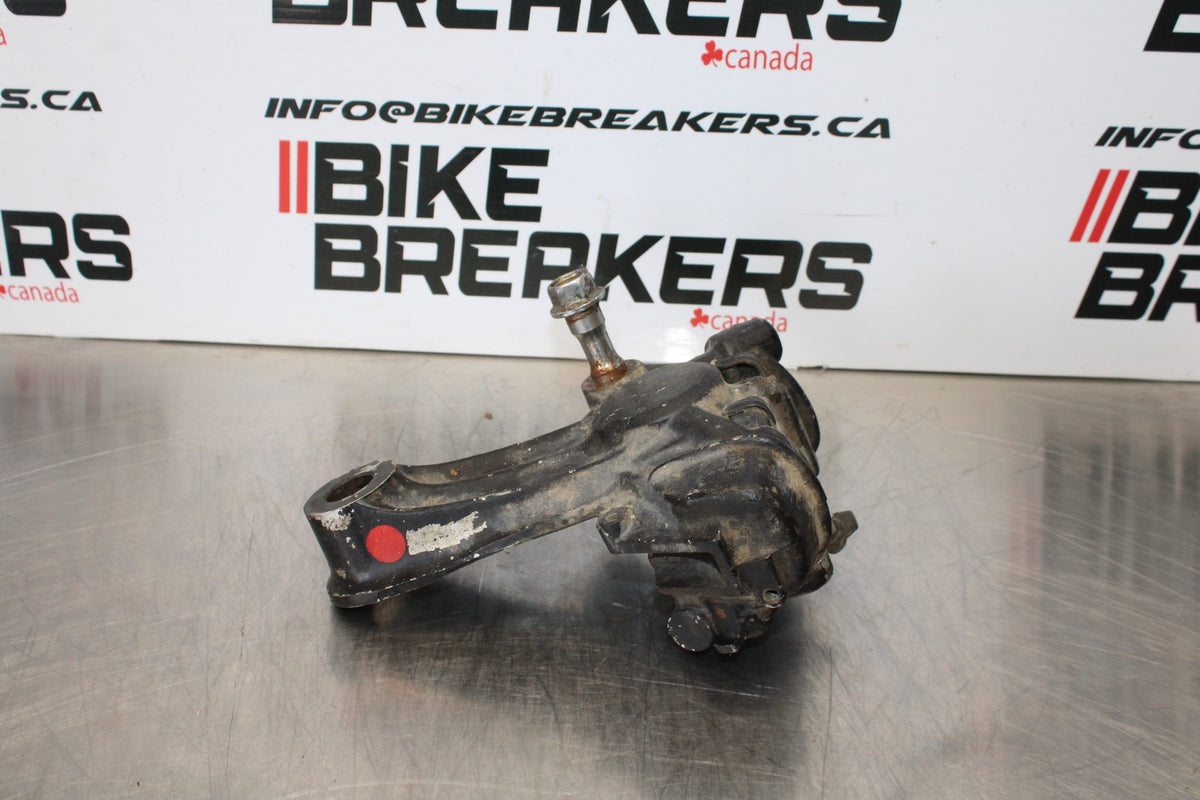 76-77 HONDA GOLDWING 1000 REAR BACK BRAKE CALIPER W MOUNT BRACKET BB171