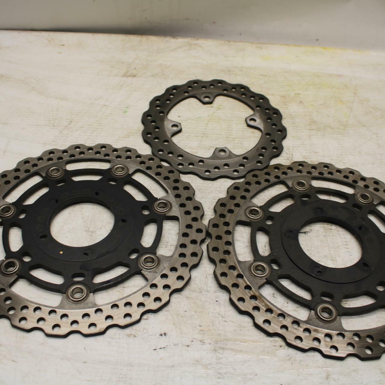 11-12 KAWASAKI NINJA 400 EX400 C FRONT REAR BRAKE ROTORS DISCS BB358