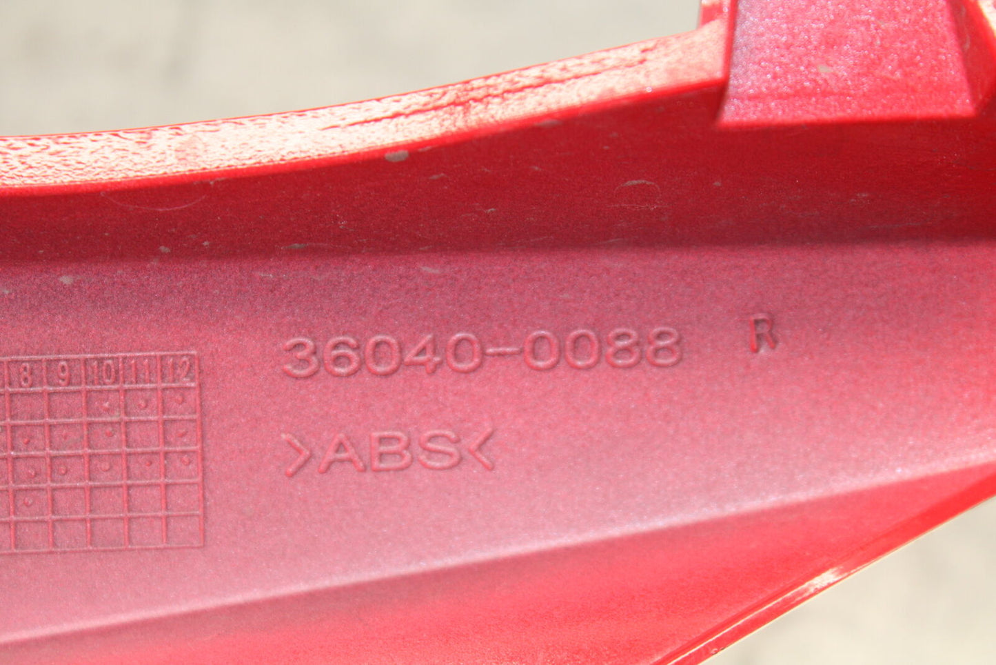 09-12 KAWASAKI NINJA ZX6R RIGHT REAR BACK TAIL FAIRING COWL SHROUD BB640