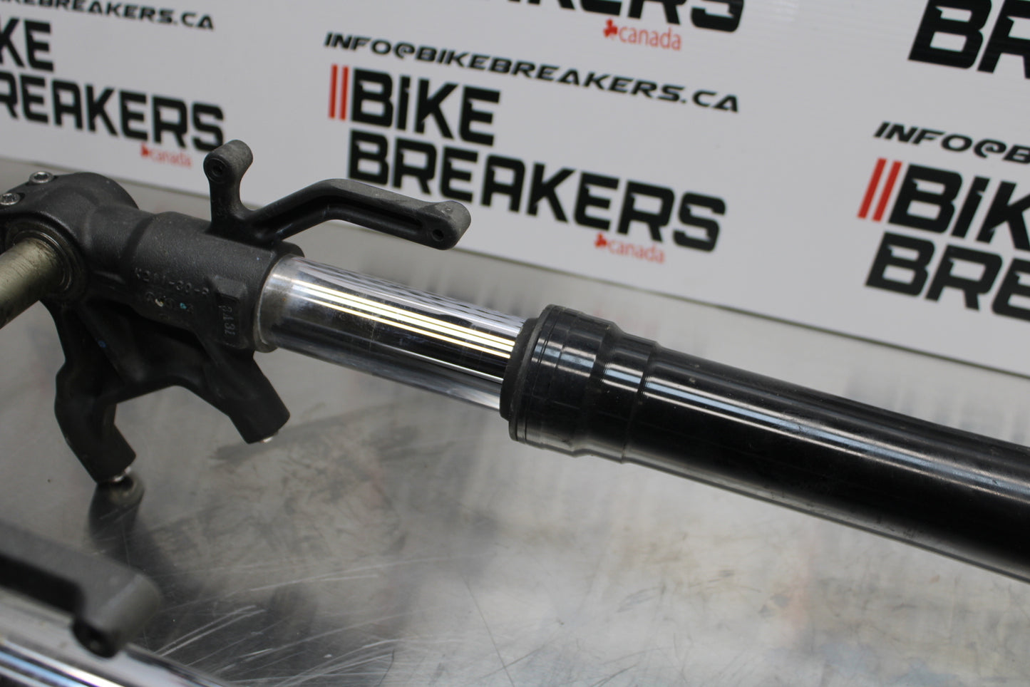 13-18 KAWASAKI NINJA ZX6R COMPLETE FRONT END FORKS SUSPENSION TRIPLE TREE BB143