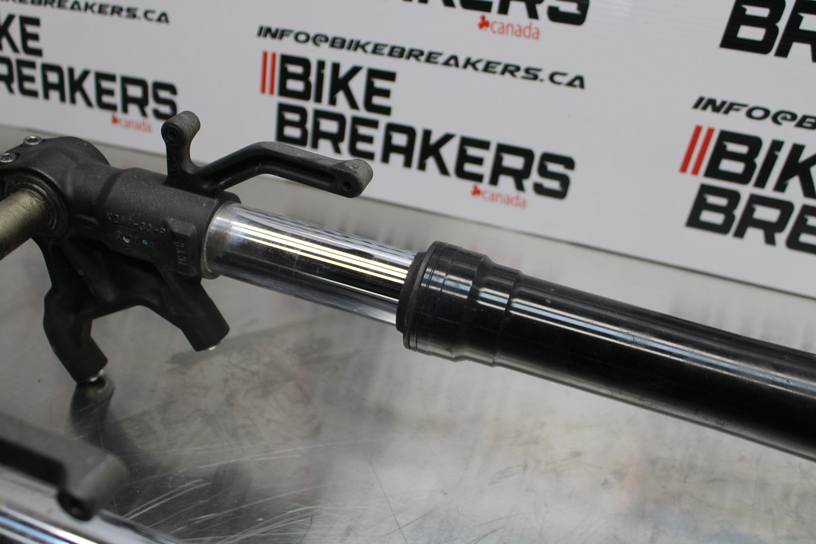 13-18 KAWASAKI NINJA ZX6R COMPLETE FRONT END FORKS SUSPENSION TRIPLE TREE BB143