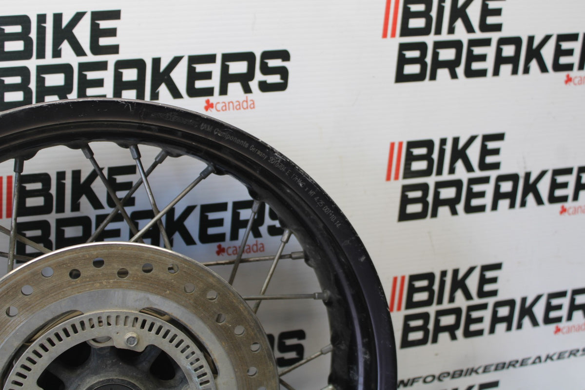 15 TRIUMPH TIGER 800 REAR WHEEL BACK RIM & ROTOR BB873