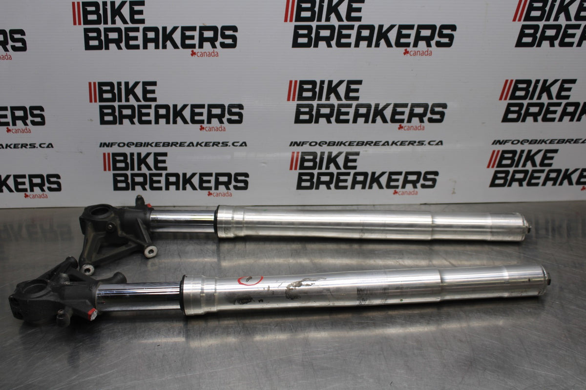 07-08 KAWASAKI NINJA ZX6R FRONT FORKS SHOCK SUSPENSION SET PAIR BB199