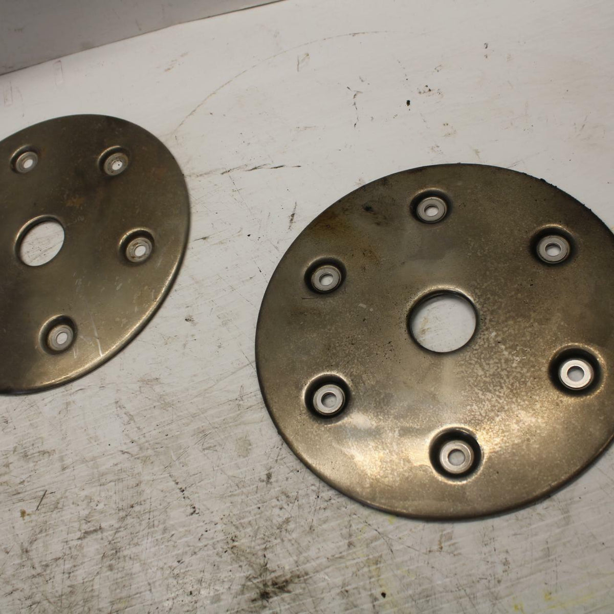 03-04 YAMAHA ROAD STAR 1600 REAR ROTOR BACK BRAKE DISC CAPS COVERS BB279