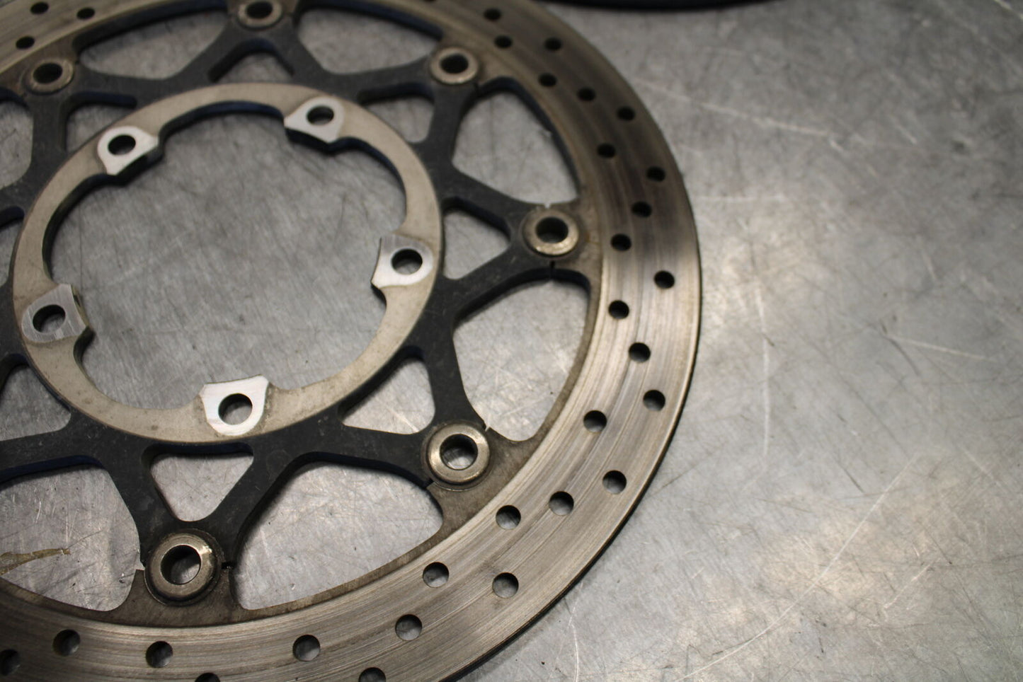 06-07 SUZUKI GSXR 600 FRONT LEFT RIGHT BRAKE ROTORS DISCS BB243