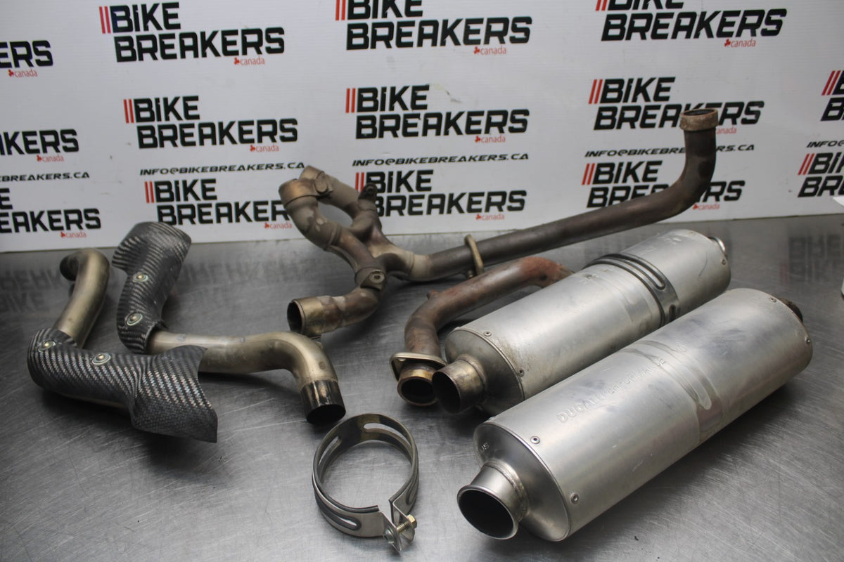 02 DUCATI MONSTER 620 FULL EXHAUST SYSTEM HEADERS PIPE MUFFLER BB851