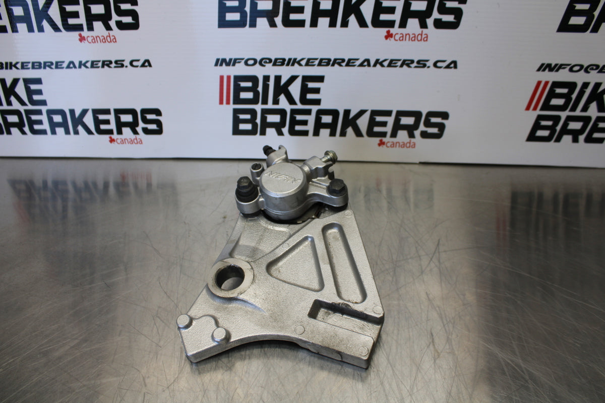 07 KAWASAKI Z1000 REAR BACK BRAKE CALIPER W MOUNT BRACKET BB148