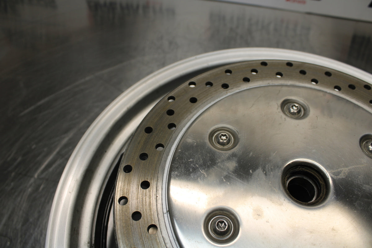 09 YAMAHA ROYAL STAR XVZ1300TF VENTURE FRONT WHEEL FRONT RIM & ROTORS BB151