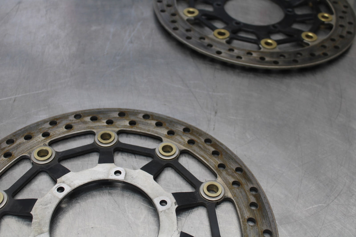 07-12 HONDA CBR600RR FRONT LEFT RIGHT BRAKE ROTORS DISCS BB689