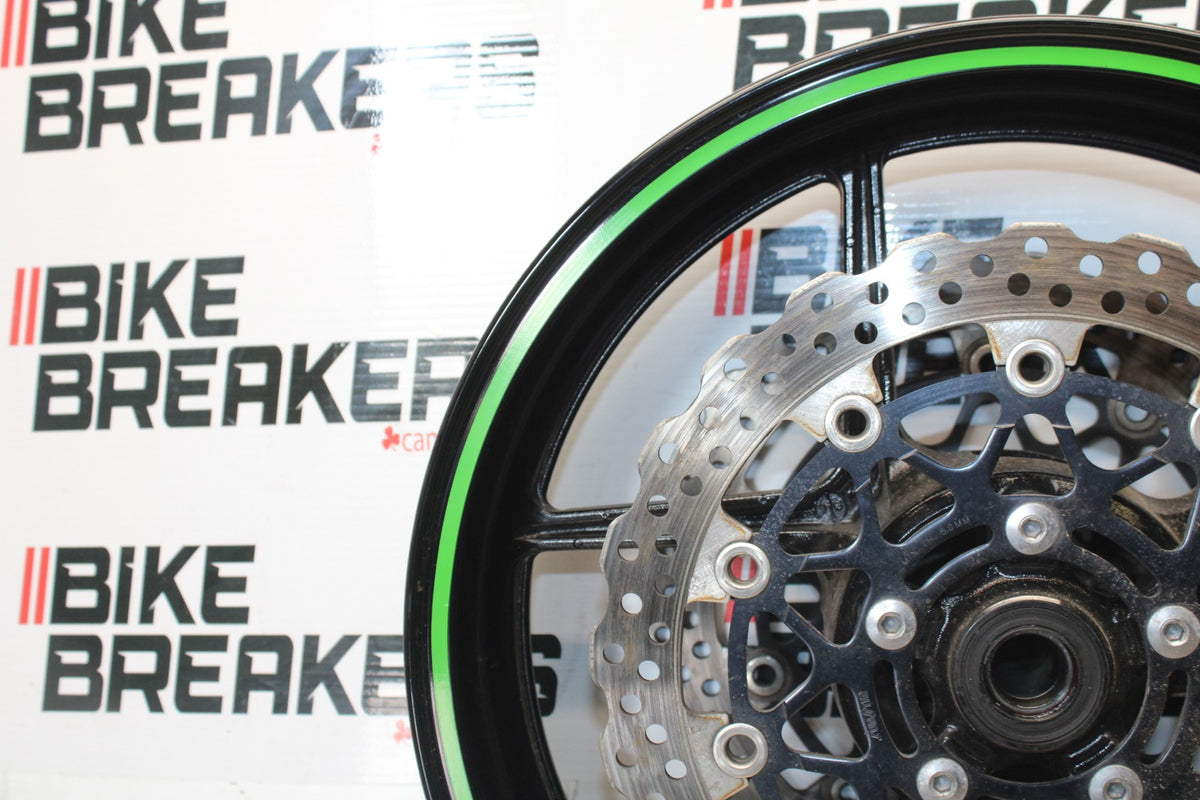 08 KAWASAKI NINJA ZX10R FRONT WHEEL FRONT RIM & ROTORS BB902