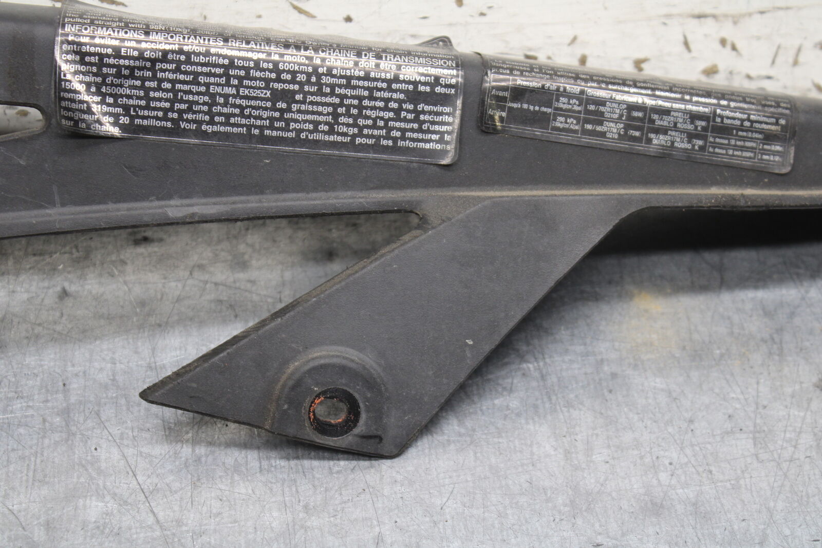 12-13 KAWASAKI Z1000 REAR BACK DRIVE CHAIN GUARD COVER SHIELD BB743