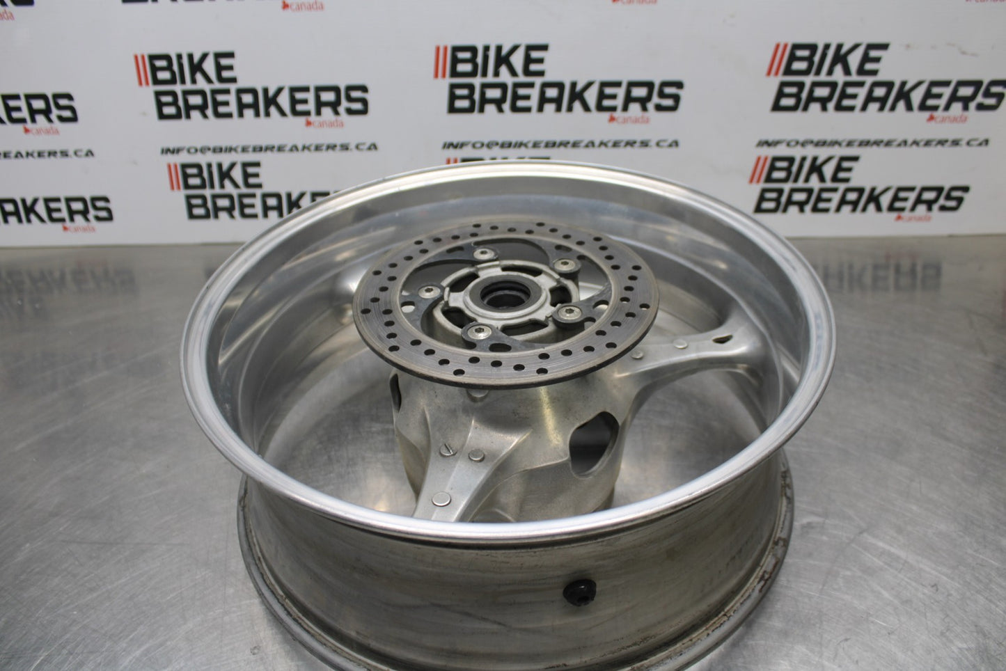 07 SUZUKI GSXR1000 REAR WHEEL BACK RIM & ROTOR BRAKE DISC BB770