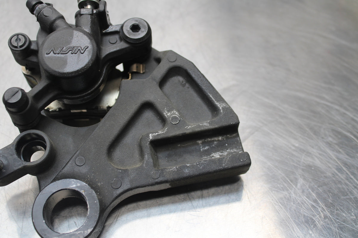 13-17 KAWASAKI NINJA ZX6R ZX636 ABS BACK BRAKE CALIPER W MOUNT BRACKET BB143