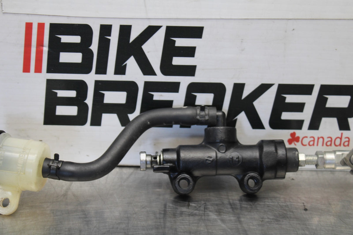 12 TRIUMPH STREET TRIPLE R REAR BACK BRAKE MASTER CYLINDER W RESERVOIR BB914