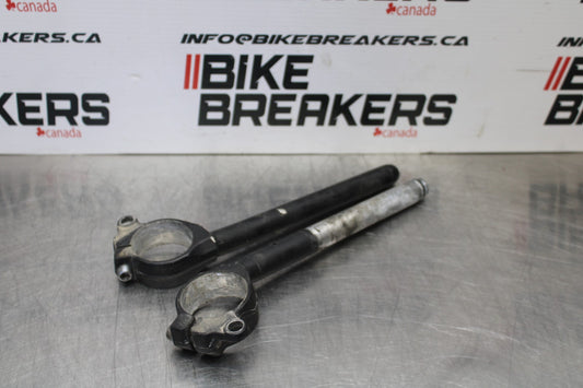 07-08 KAWASAKI NINJA ZX6R LEFT RIGHT CLIP ON ONS HANDLEBARS PAIR SET BB203