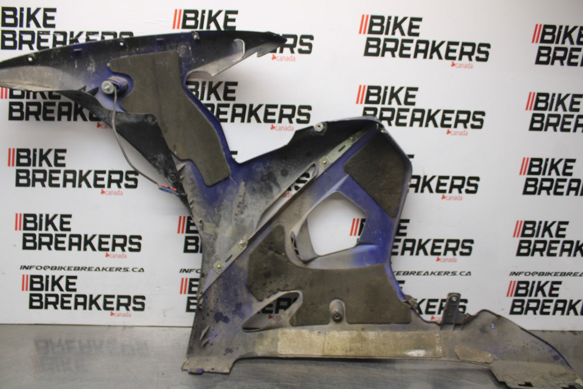05 YAMAHA YZF R6 RIGHT LOWER MID UPPER SIDE FAIRING COWL BB858