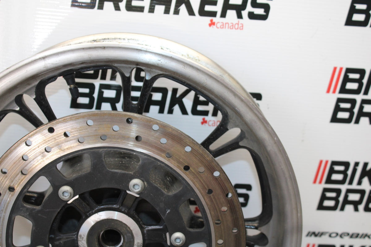 09 YAMAHA V STAR 950 REAR WHEEL BACK RIM & BRAKE DISC ROTOR BB172