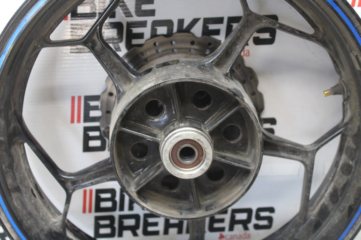13-17 KAWASAKI NINJA 300 EX300 ABS REAR WHEEL BACK RIM & ROTOR BB00