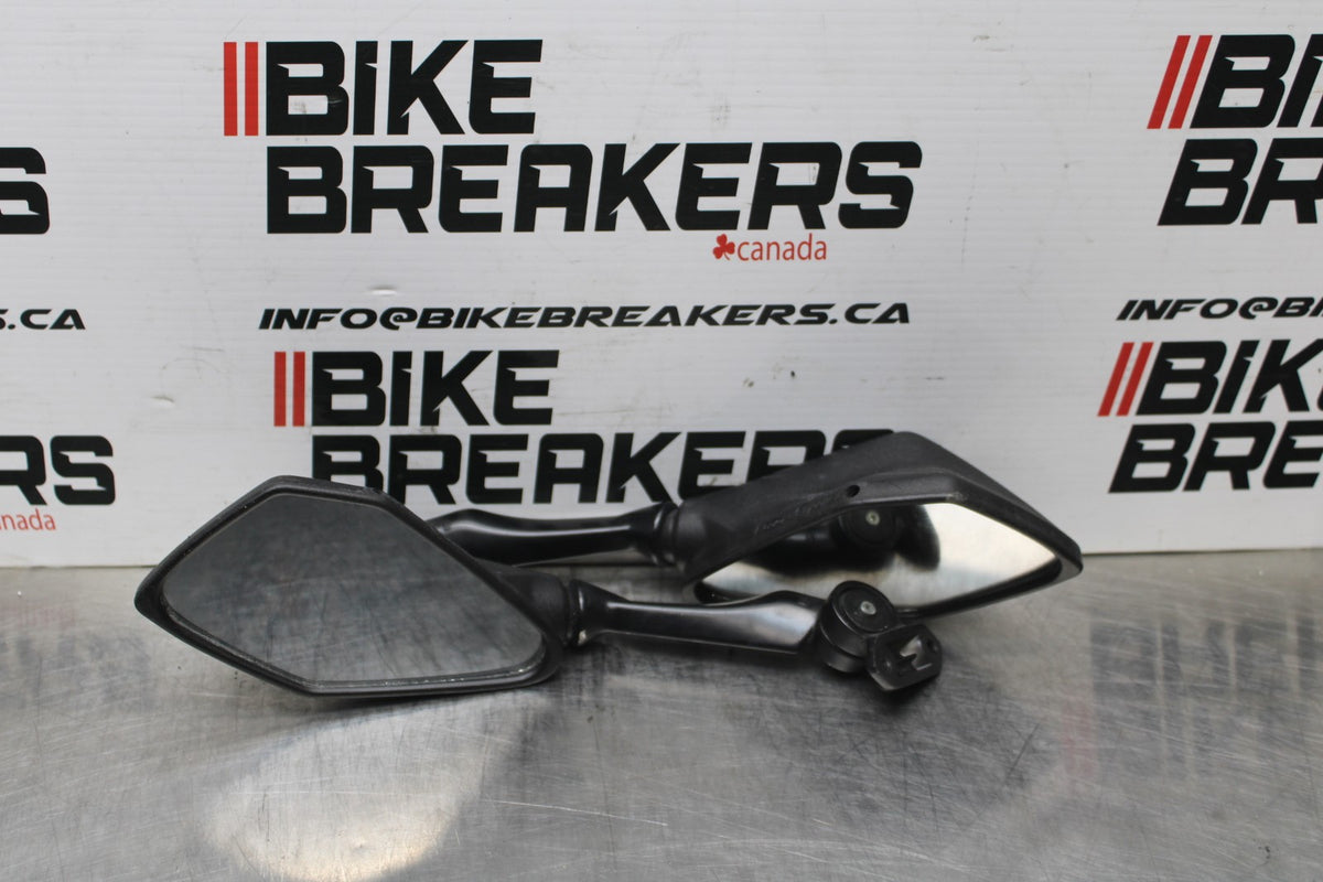 24-25 KAWASAKI NINJA ZX4R REAR VIEW MIRROR SET PAIR MIRRORS BB827