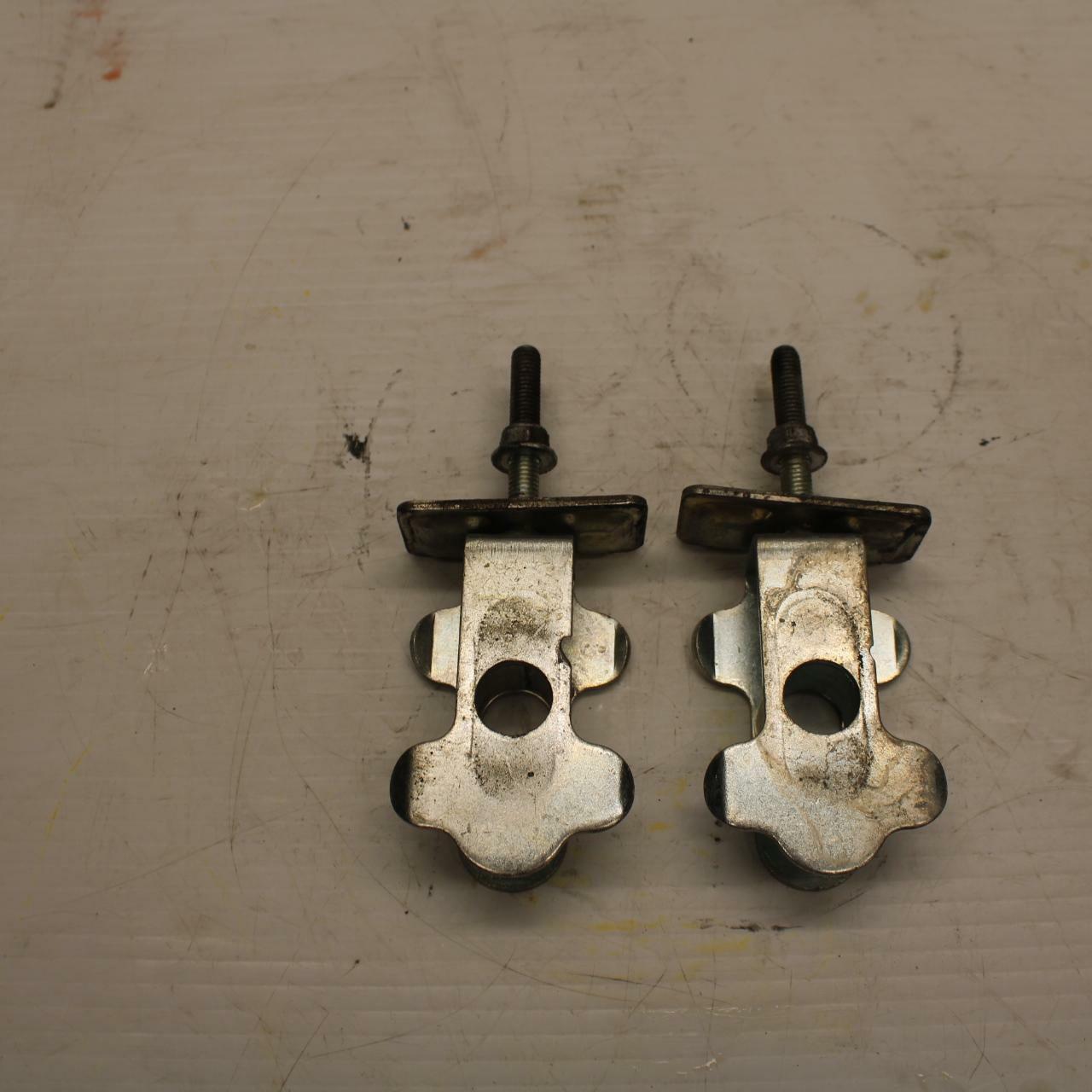 04-09 SUZUKI GS500F SWINGARM CHAIN TENSIONER ADJUSTMENT BRACKETS  BB278