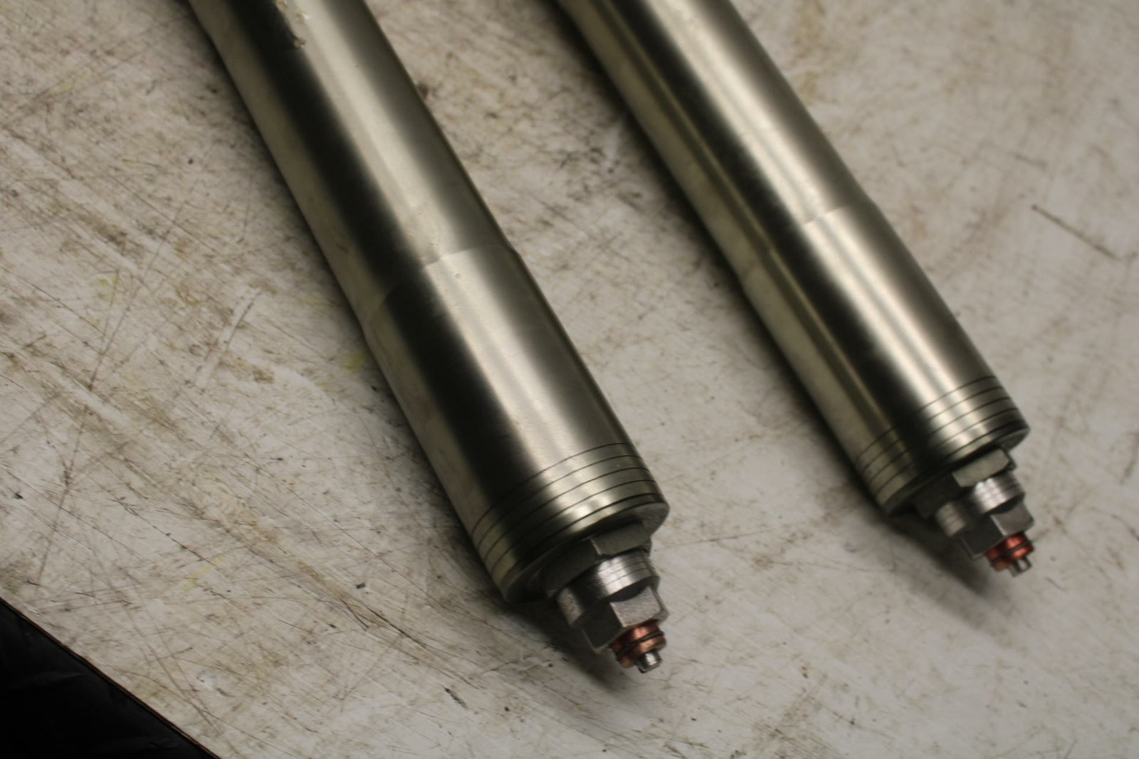 08-10 DUCATI 848 FRONT FORKS SHOCK SUSPENSION SET PAIR BB369