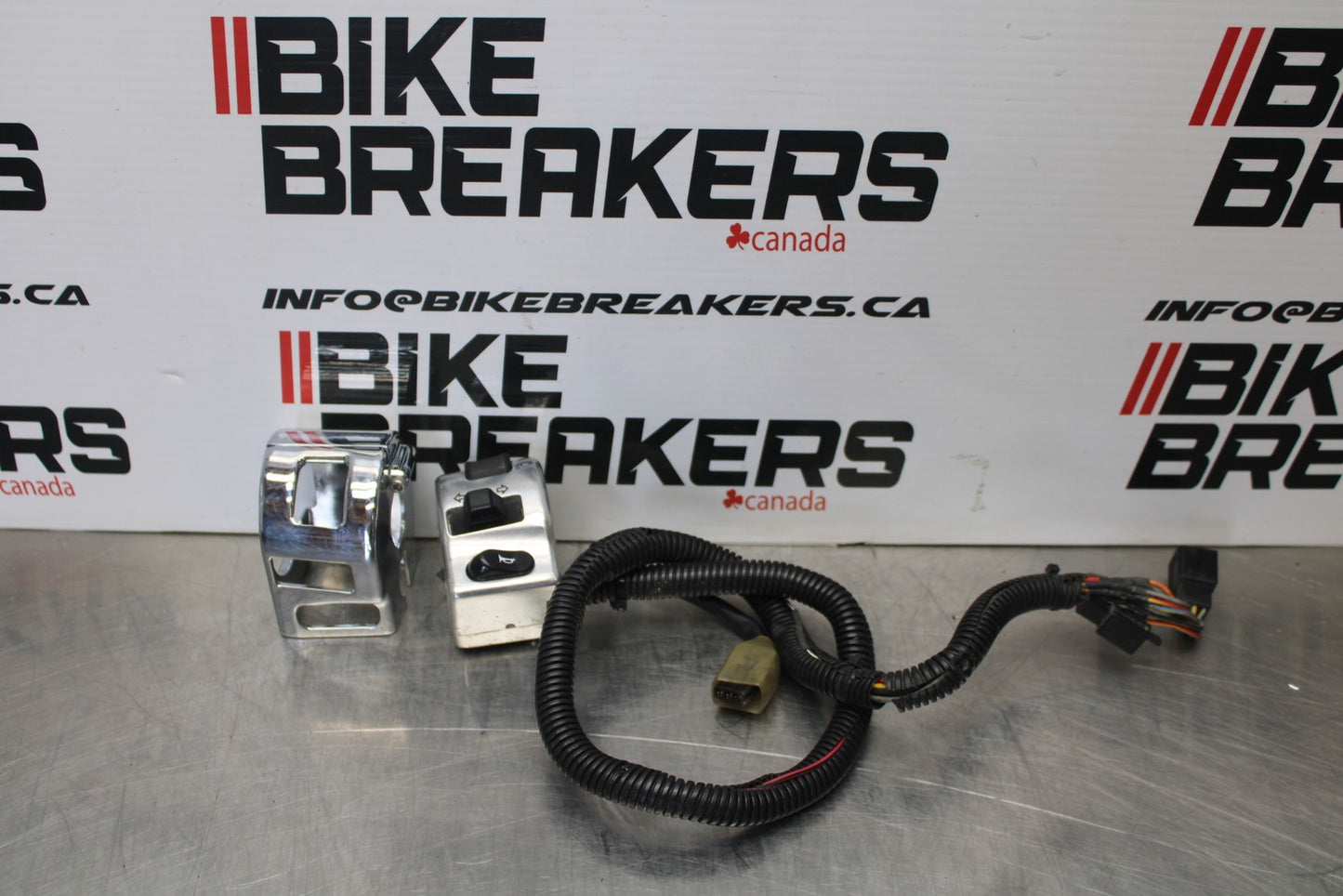 03-08 KAWASAKI VULCAN 1600 LEFT CLIP ON HANDLE HORN SIGNALS SWITCH BB196