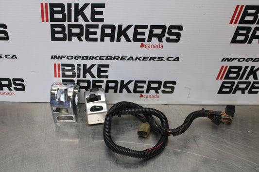 03-08 KAWASAKI VULCAN 1600 LEFT CLIP ON HANDLE HORN SIGNALS SWITCH BB196