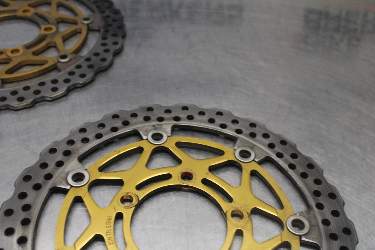 04-05 KAWASAKI NINJA ZX10R FRONT LEFT RIGHT BRAKE ROTORS DISCS BB931
