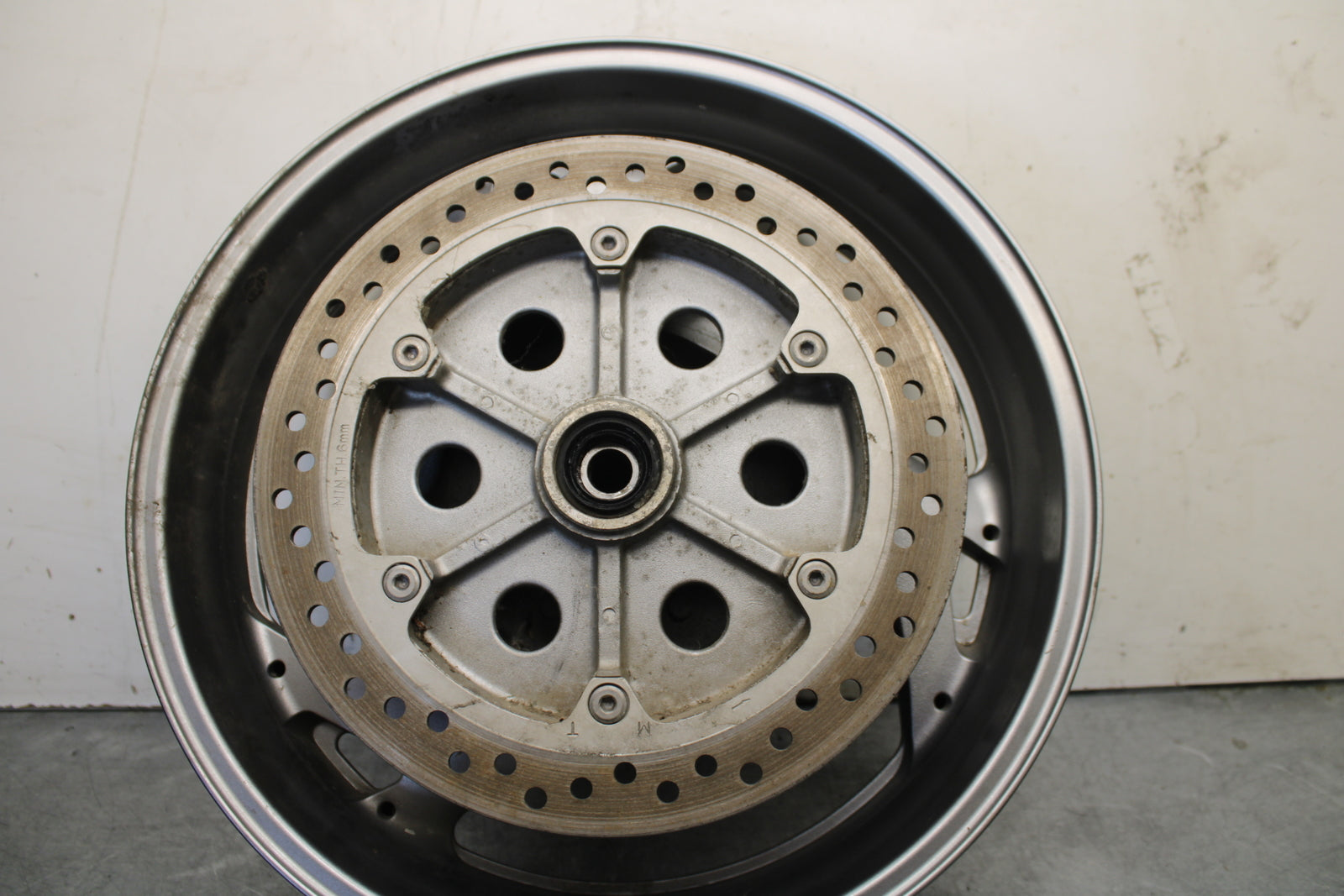04-12 HONDA ST1300A REAR WHEEL AND ROTOR BACK BRAKE DISC (ITEM B) BB669