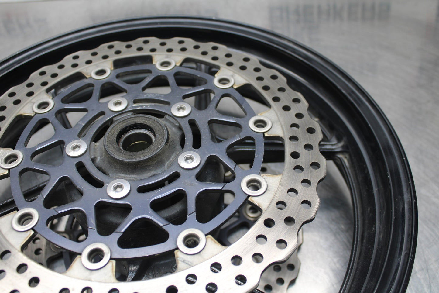 08 KAWASAKI NINJA ZX10R FRONT WHEEL FRONT RIM & ROTORS  BB201