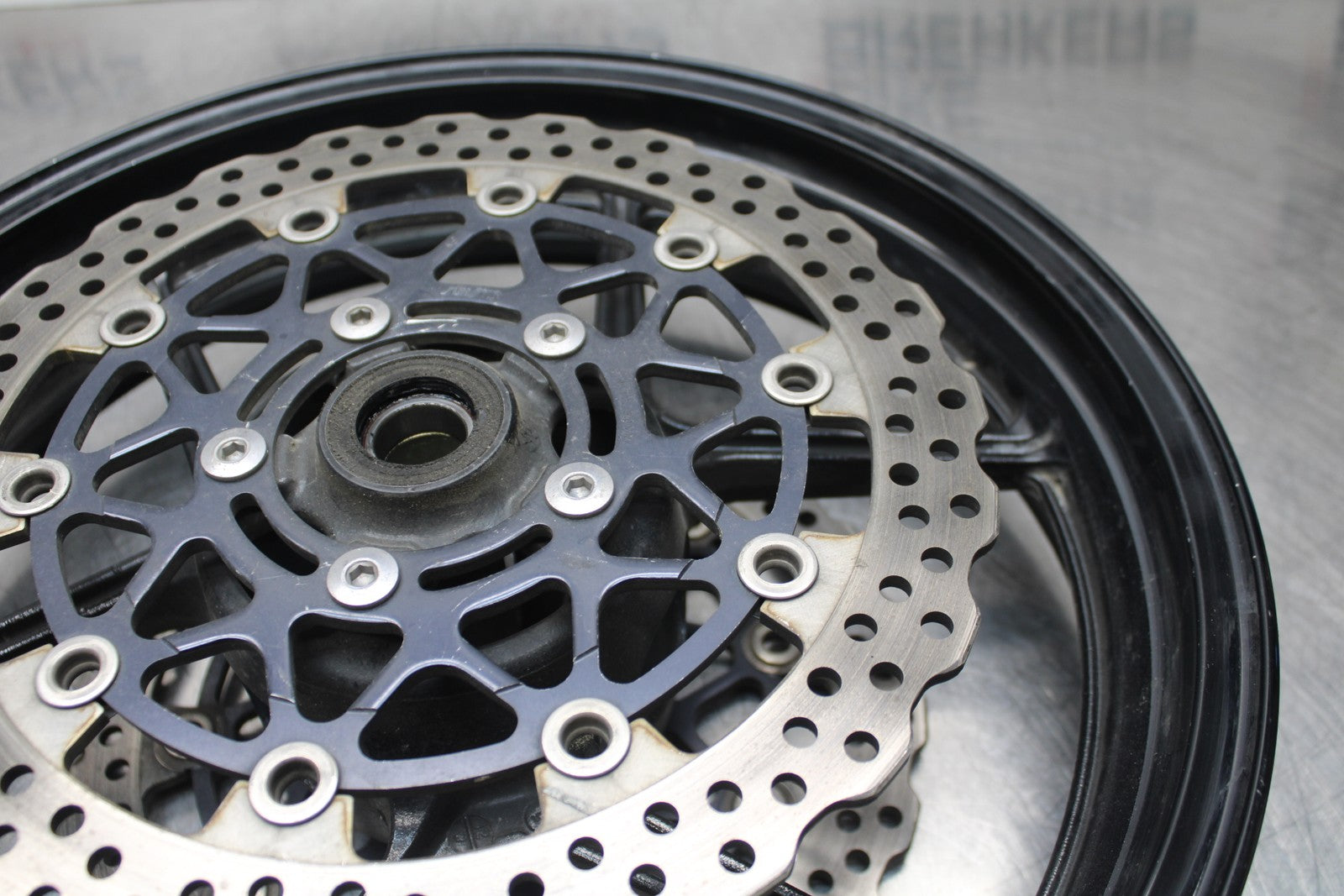 08 KAWASAKI NINJA ZX10R FRONT WHEEL FRONT RIM & ROTORS  BB201