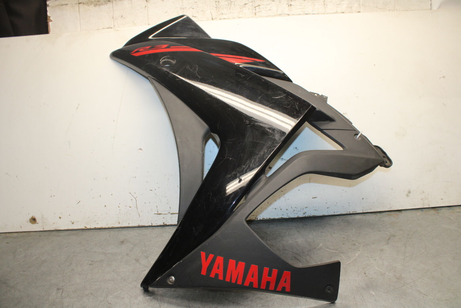 15-17 YAMAHA YZF R3 LEFT LOWER MID UPPER SIDE FAIRING COWL BB526