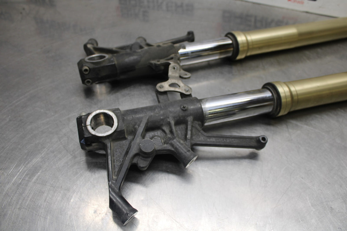 08-09 KAWASAKI NINJA ZX14R FRONT FORKS SHOCK SUSPENSION SET PAIR BB932
