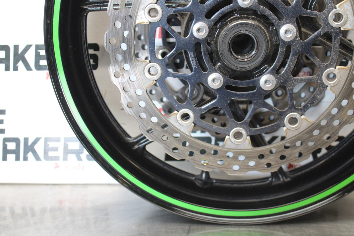 08 KAWASAKI NINJA ZX10R FRONT WHEEL FRONT RIM & ROTORS BB902