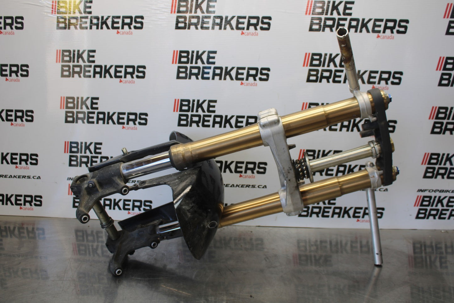 06-07 SUZUKI GSXR 600 FRONT END FORKS SUSPENSION HANDLEBARS TRIPLE TREE BB00