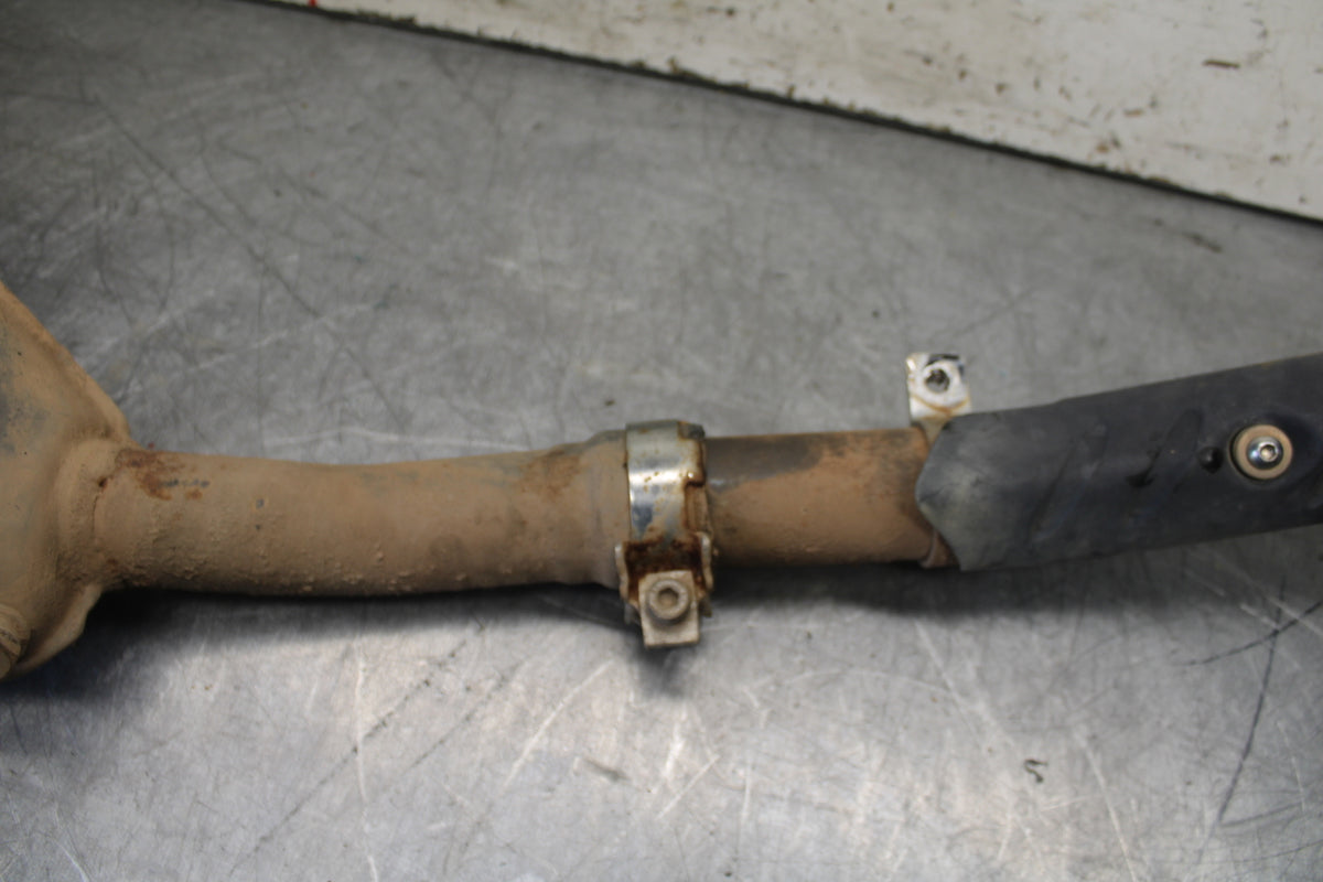 08-18 KAWASAKI KLR650 FULL EXHAUST SYSTEM HEADERS PIPE MUFFLER BB707
