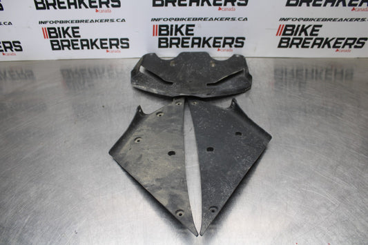 07-08 KAWASAKI NINJA ZX6R LOWER FRONT UPPER INNER HEADLIGHT COWL FAIRING  BB203